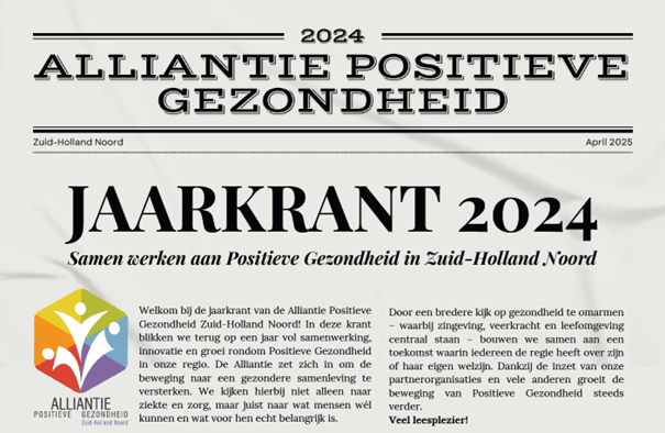 Jaarkrant 2024 Alliantie Positieve Gezondheid ZHN